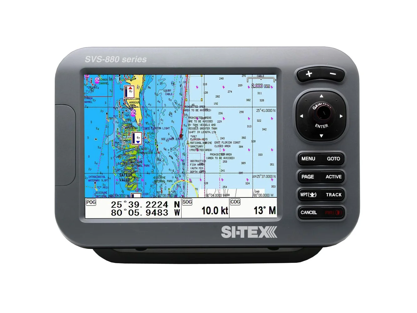 SI-TEX Standalone 8" Chartplotter System w/Color LCD, Internal & External GPS Antenna & C-MAP 4D Card