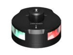Lopolight Tri-Color Nav Light w/Windex Mount - 1NM - Black Housing w/FB Base