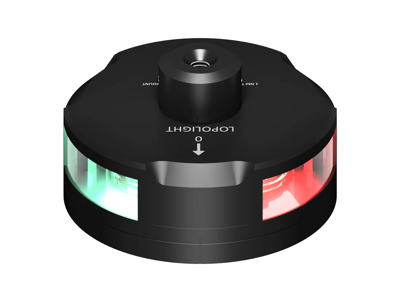 Lopolight Tri-Color Nav Light w/Windex Mount - 1NM - Black Housing w/FB Base