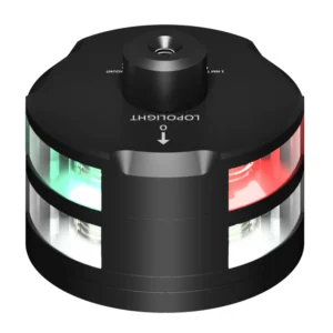 Lopolight Tri-Color Anchor Light w/Windex Mount - 1NM - Black Housing w/FB Base