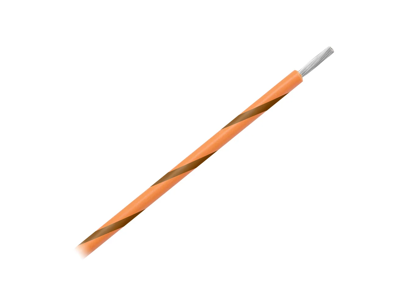 Pacer 14 AWG Gauge Striped Marine Wire 500' Spool - Orange w/Brown Stripe