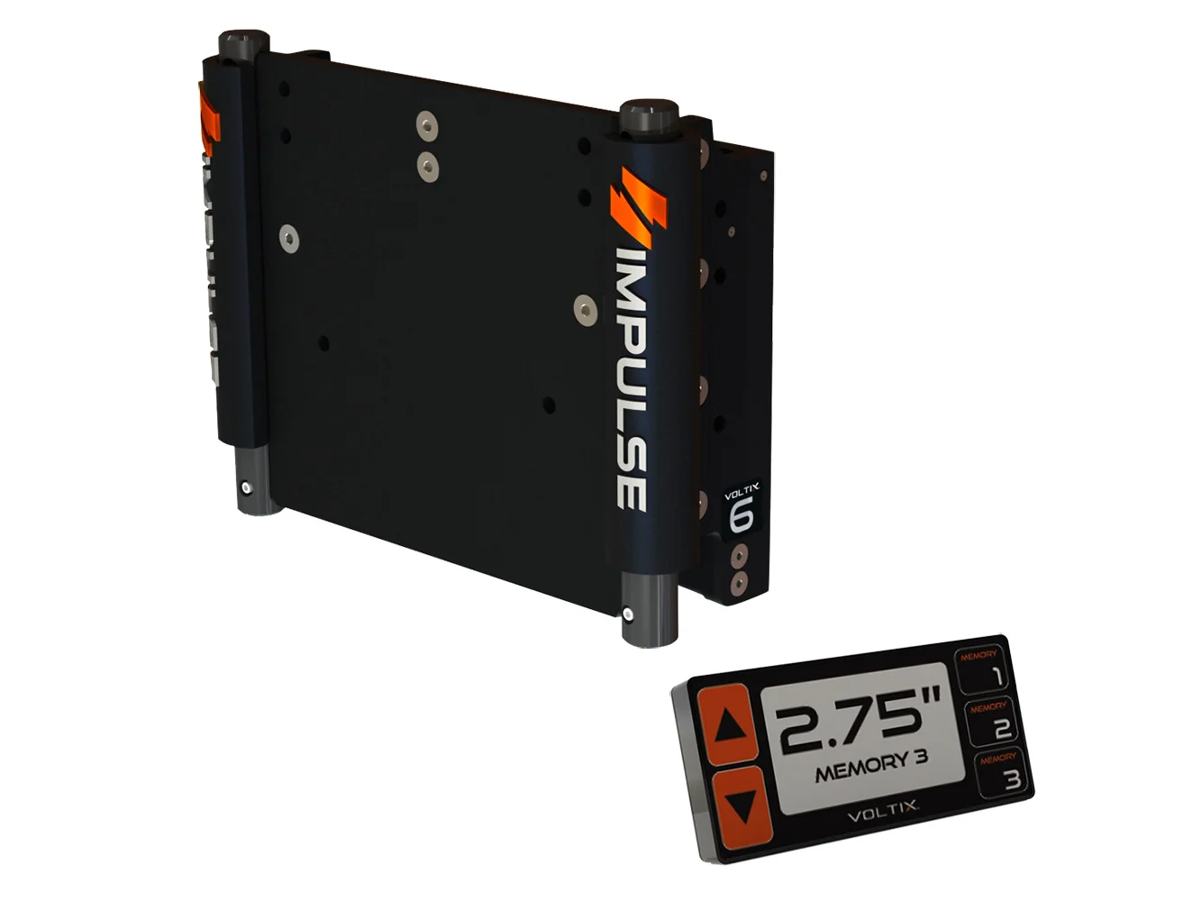 IMPULSE 6" Set Back Electric Jack Plate w/Smart Control - Black Anodized