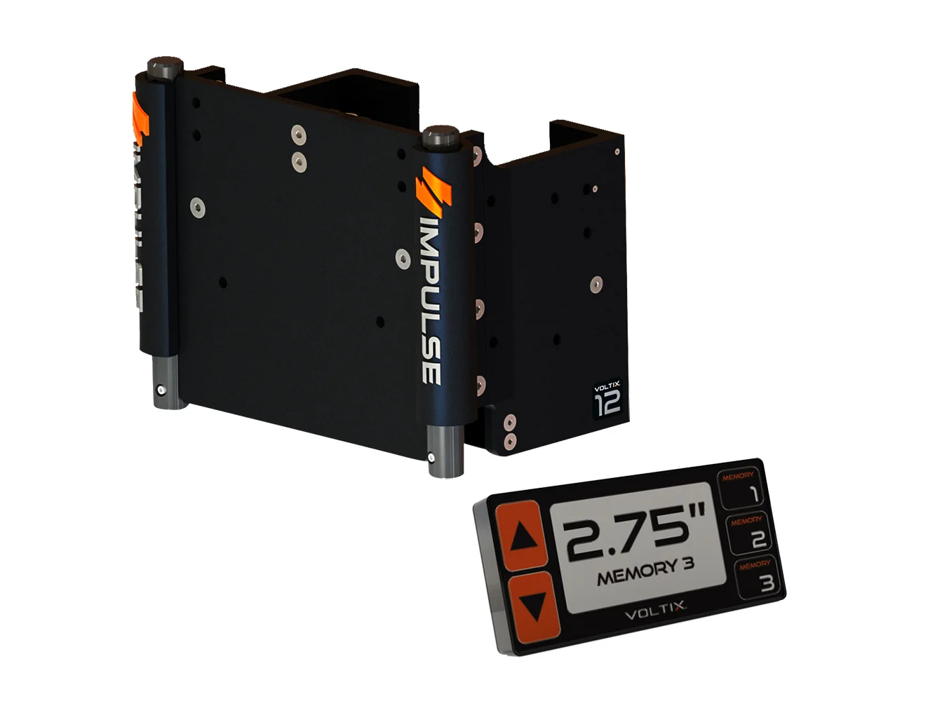 IMPULSE 12" Set Back Electric Jack Plate w/Smart Control - Black Anodized