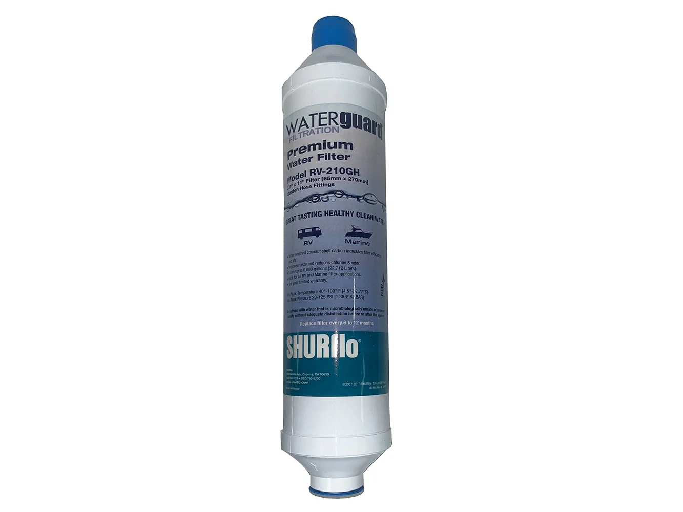 Shurflo by Pentair City Water Entry In-Line Filter w/Garden Hose Ends