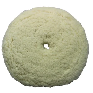 Presta White Wool Aggressive Cutting Pad - 9"