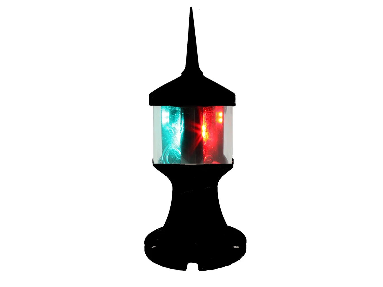 Lunasea Tri-Color/Anchor Zero Emission Light Fixture - 12V - Black