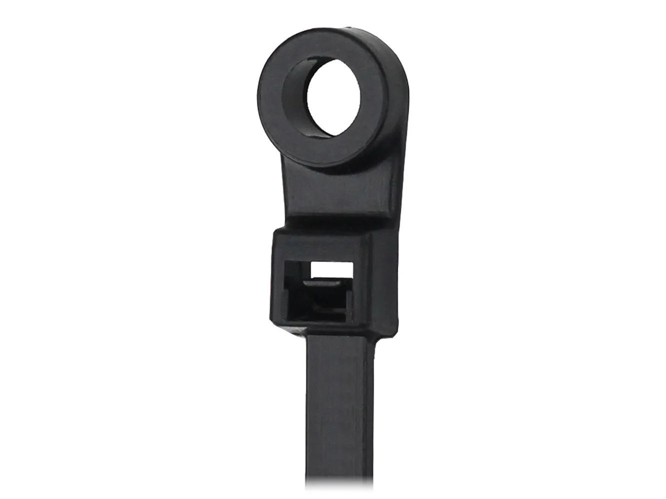 Pacer 15" Cable Tie w/Mounting Ring - Black - 50lb Tensile Strength - 4" Bundle Diameter - 100 Piece Bag
