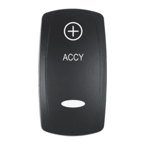 Pacer Actuator - 'ACCY' f/V Series Contura Switches - Black - Laser Etched (Top/Bottom Light)