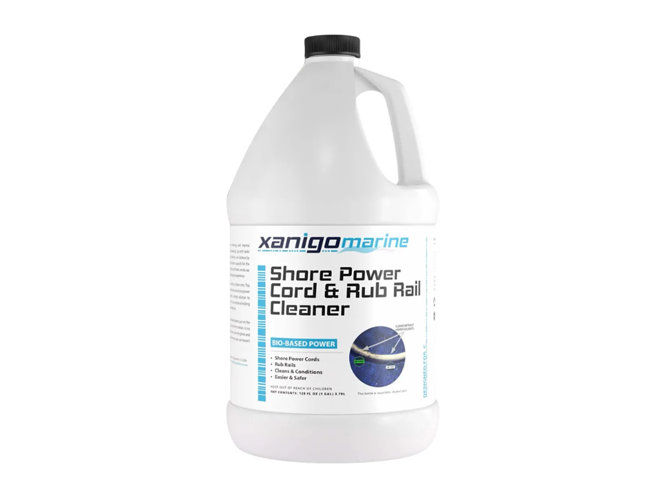 Xanigo Marine Shore Power Cord & Rub Rail Cleaner - 1 Gallon
