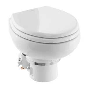 Dometic™ MasterFlush MF 7120 - White - Electric Macerating Toilet w/Orbit Base & Slow Close Seat - Freshwater - 12V