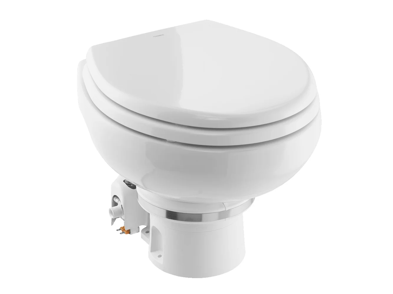 Dometic™ MasterFlush MF 7120 - White - Electric Macerating Toilet w/Orbit Base & Slow Close Seat - Freshwater - 12V