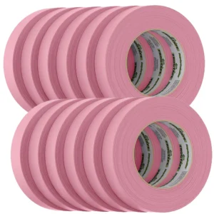 FrogTape CP 325 Medium-High Adhesion Masking Tape - 24MM x 55M x 12-Pack - Pink - Rated f/325&deg;F