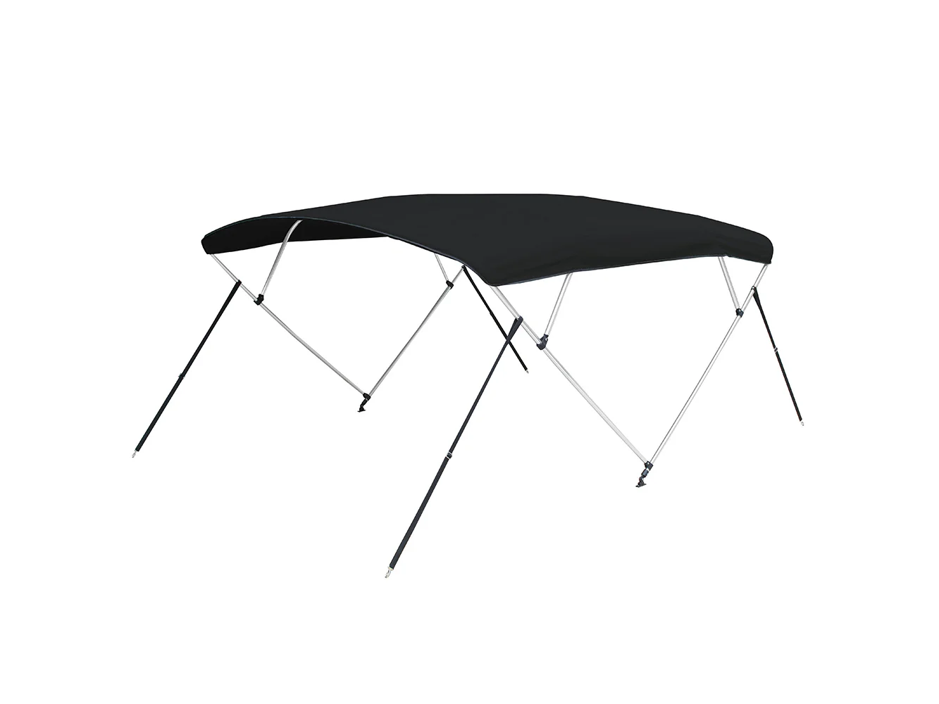 Carver 3 Bow 5481U Bimini Top with Boot - Black Acrylic