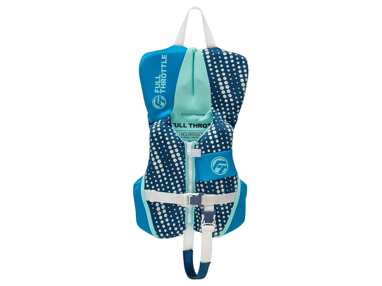 Full Throttle Infant Rapid-Dry Flex-Back Life Jacket - Aqua