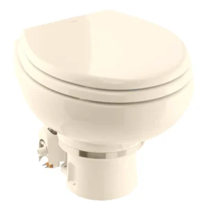 Dometic&trade; MasterFlush 7160 Bone Electric Macerating Toilet w/Orbit Base - Raw Water - 12V