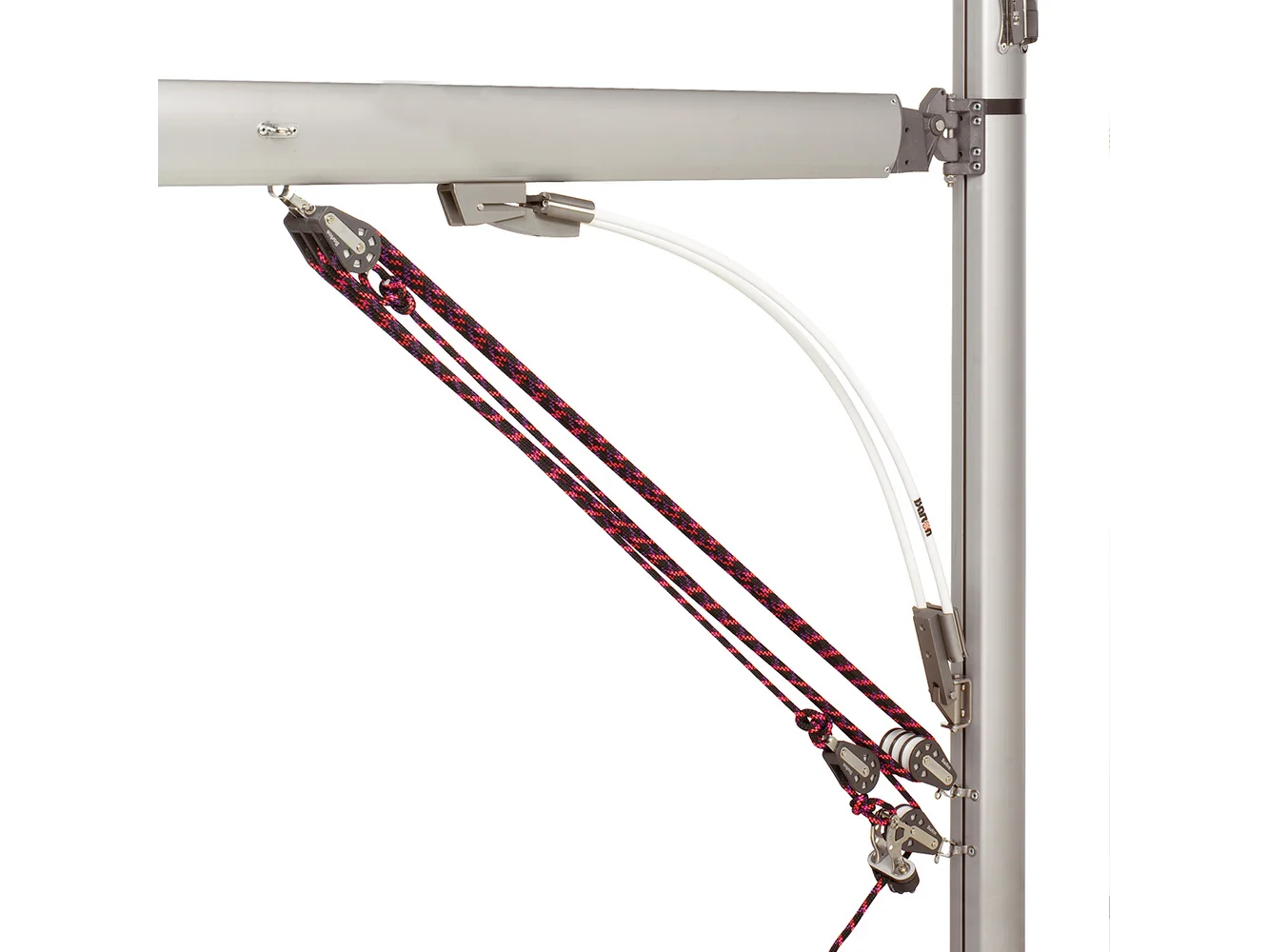 Barton Marine Boomstrut – Silver/White f/Boats Up To 20'