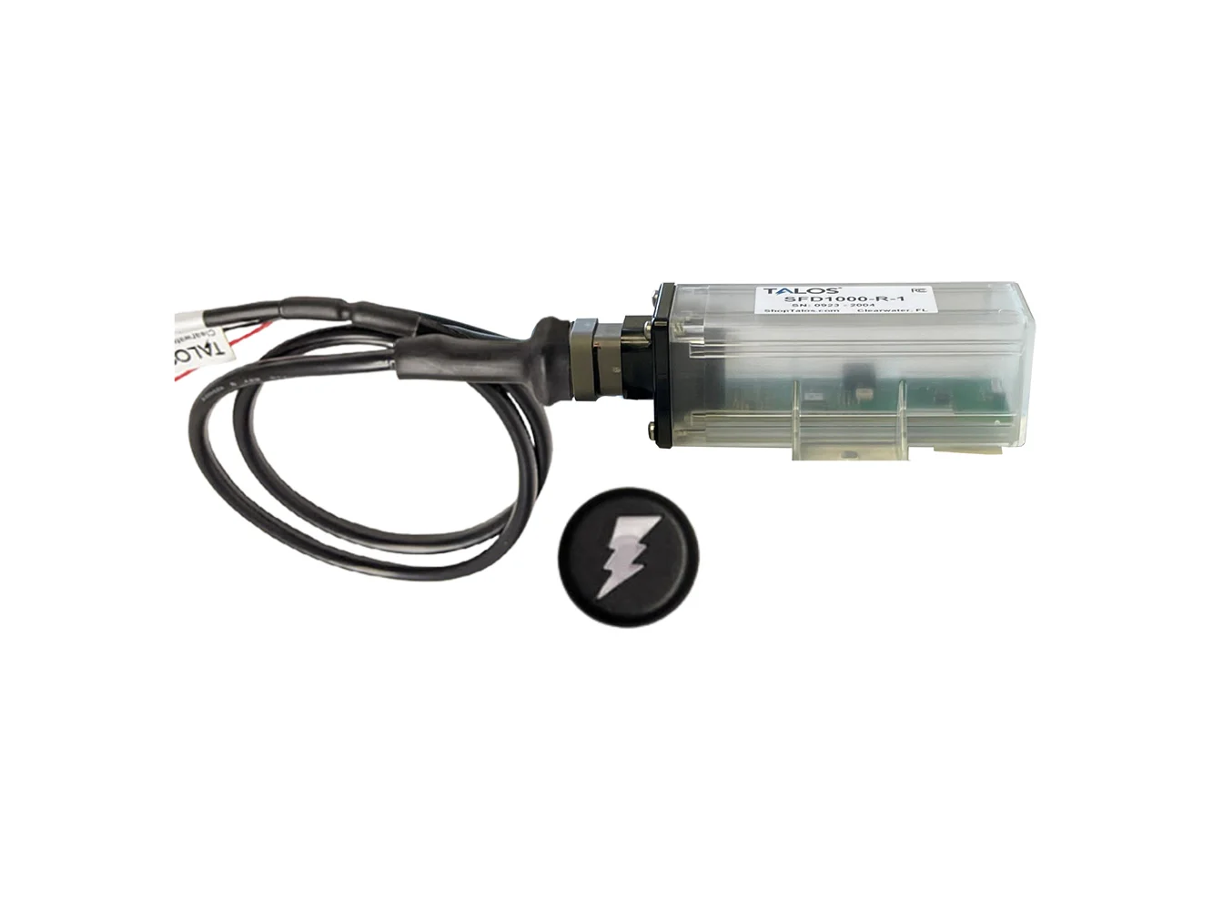 TALOS Remote Housing Lightning Detection System w/10' Cable - Black Round Indicator w/Translucent Housing