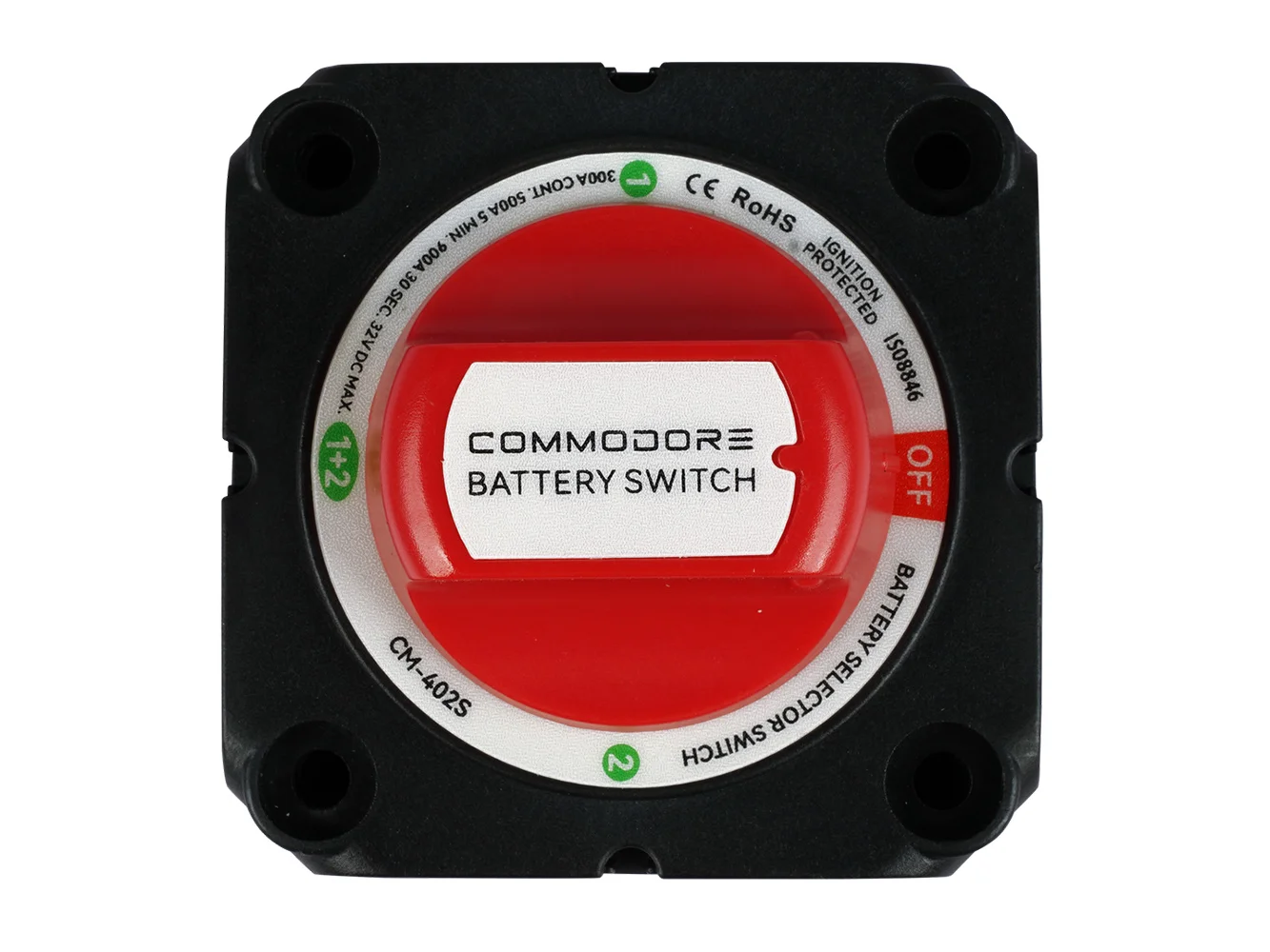Commodore 4-Position Compact Dual Battery Selector Switch