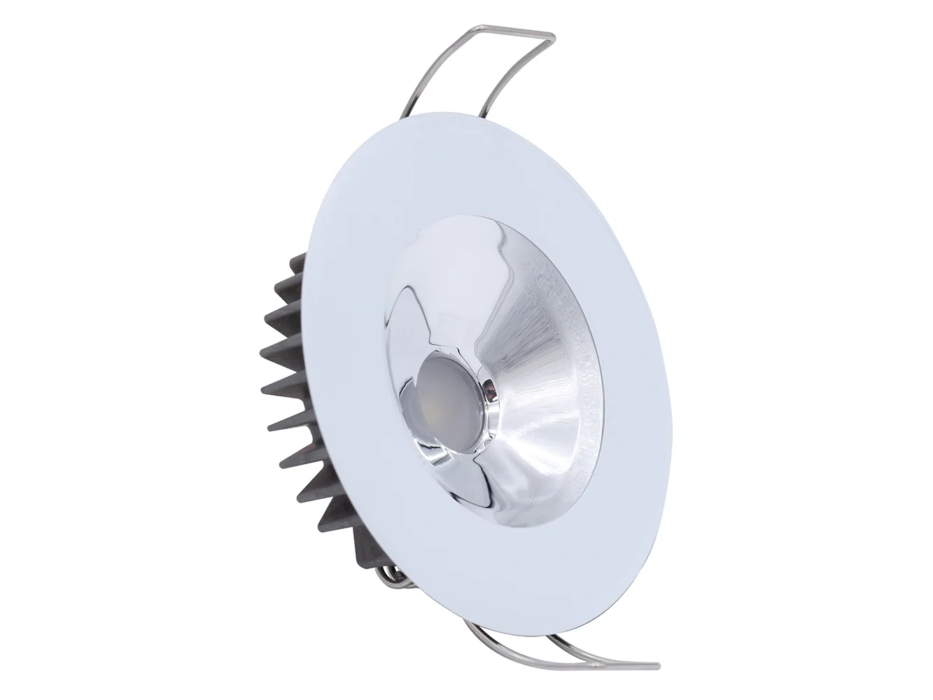 Lumitec Illusion Flush Mount LED Down Light - Warm White - Dimming - White Housing - Chrome Reflector
