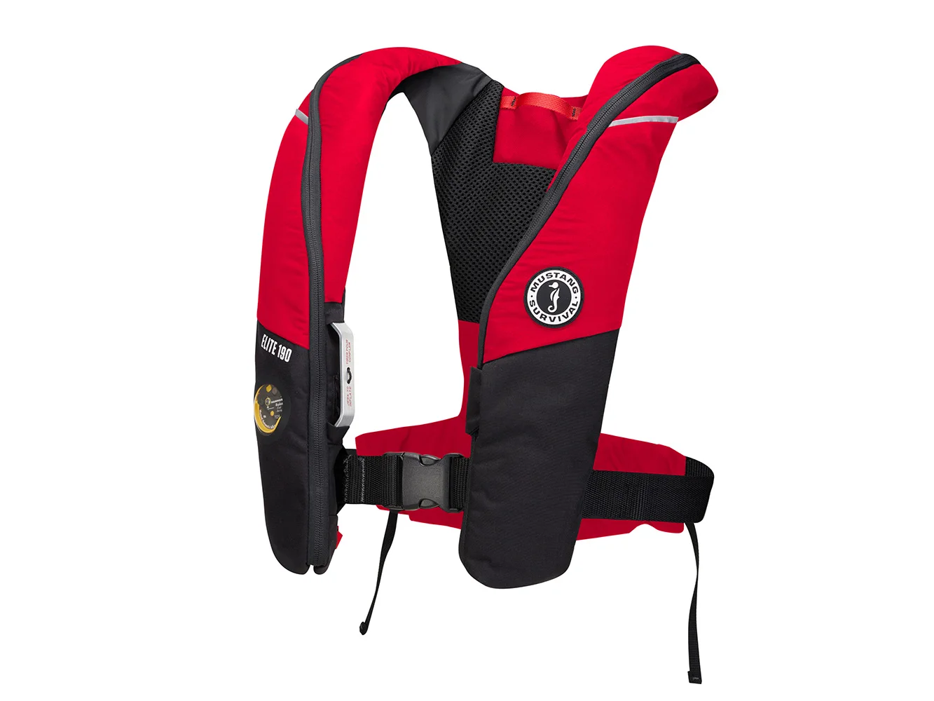 Mustang Elite 190 Offshore Inflatable PFD - Red/Black
