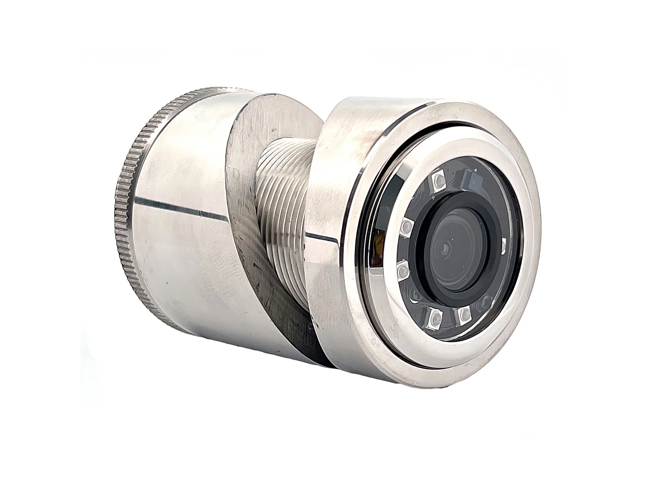 Iris 3MP Compact 316L Stainless Steel Thru-Hull/Panel IP Camera - 3.6mm Lens