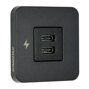 Scanstrut TILE USB-C Interior Charging Socket - 12/24V - Black Bezel