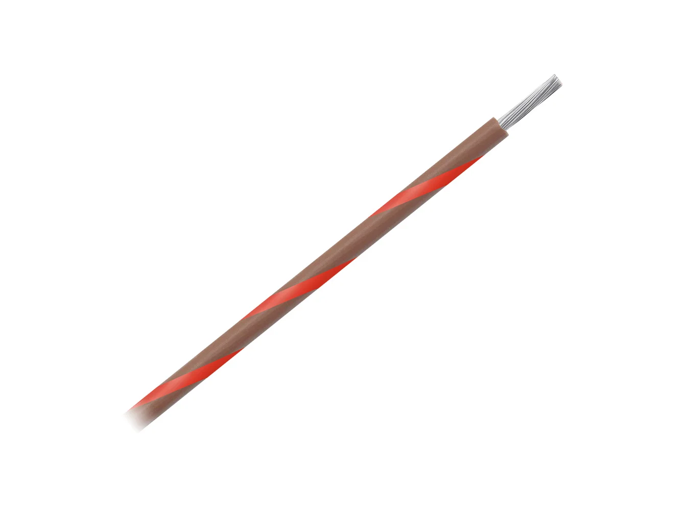 Pacer 14 AWG Gauge Striped Marine Wire 500' Spool - Brown w/Red Stripe