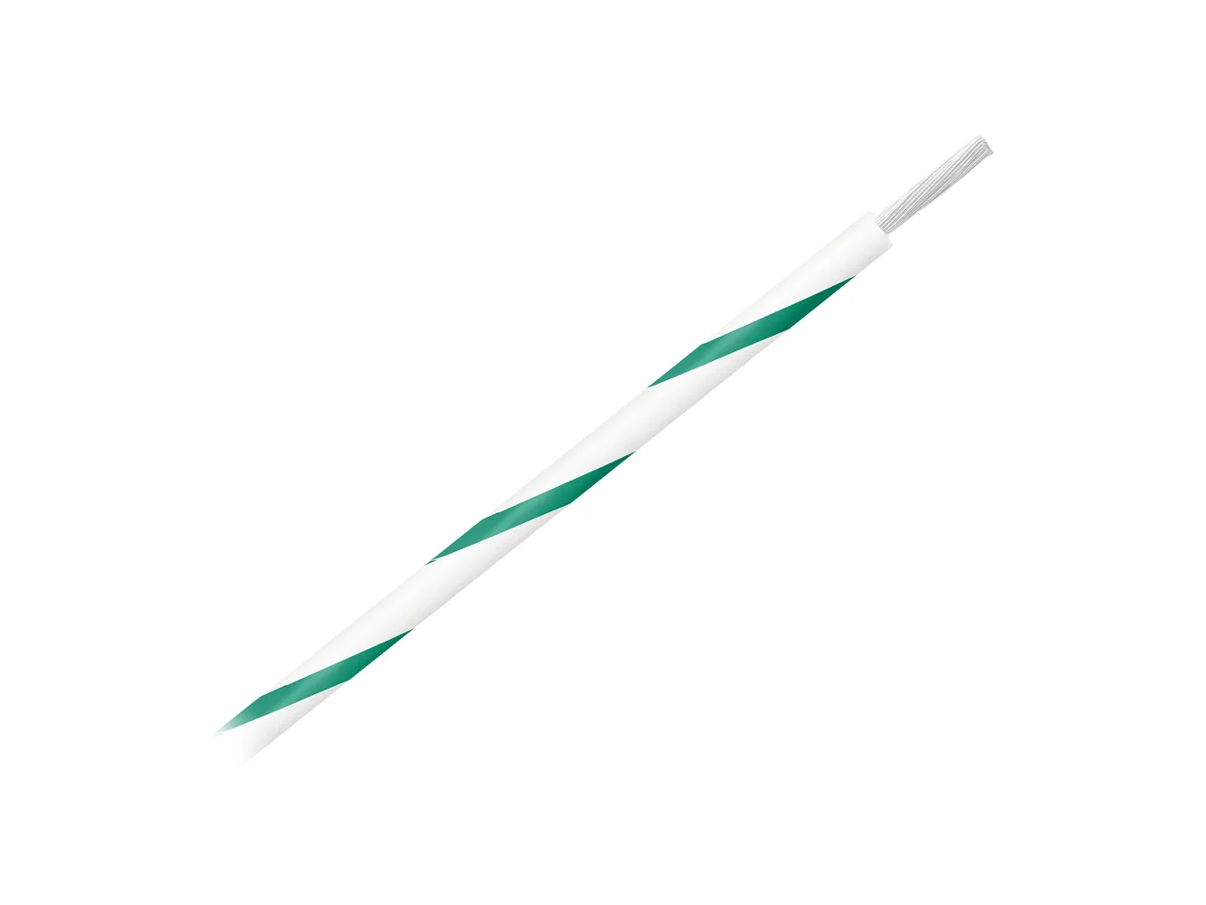 Pacer 14 AWG Gauge Striped Marine Wire 500' Spool - White w/Green Stripe