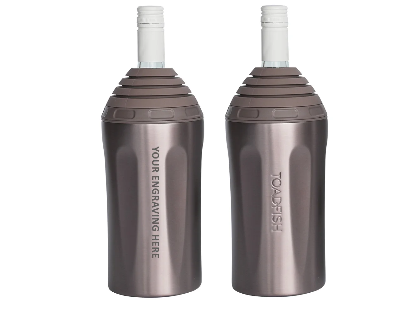 Toadfish Custom Engraved Stainless Steel Wine Chiller - Rose Gold (MINIMUM ORDER QUANTITY OF 25)