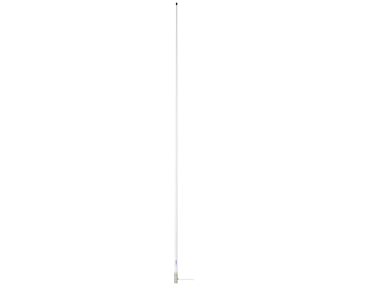 Scout 8' White VHF Antenna 6dB Heavy Stainless Steel Ferrule w/6M RG-8x Includes PL-259 Heavy Duty Offshore Antenna KS-43
