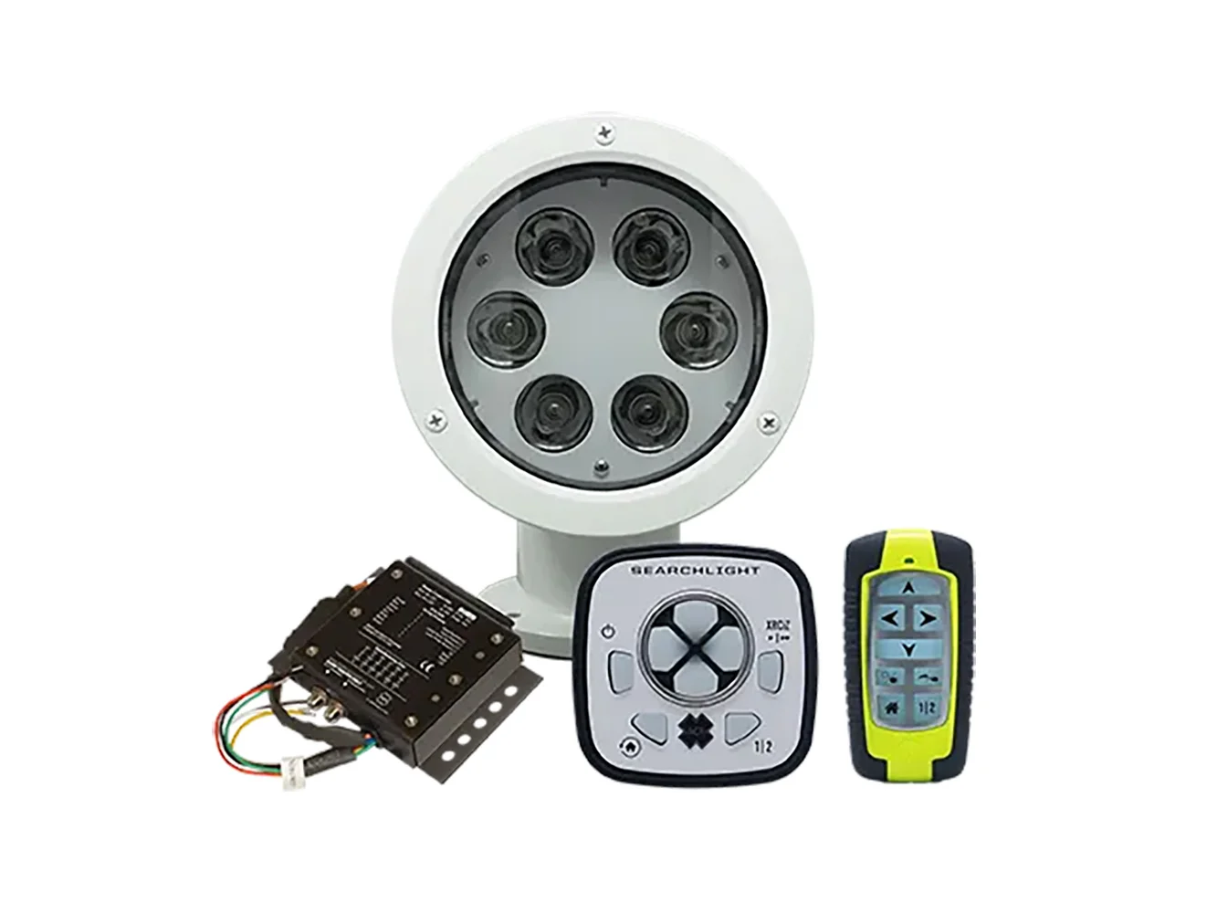 ACR RCL-50 LED White Searchlight w/URP-103 Wired Point Pad, URC-104 Master Controller & URC-103 Wireless Handheld Remote