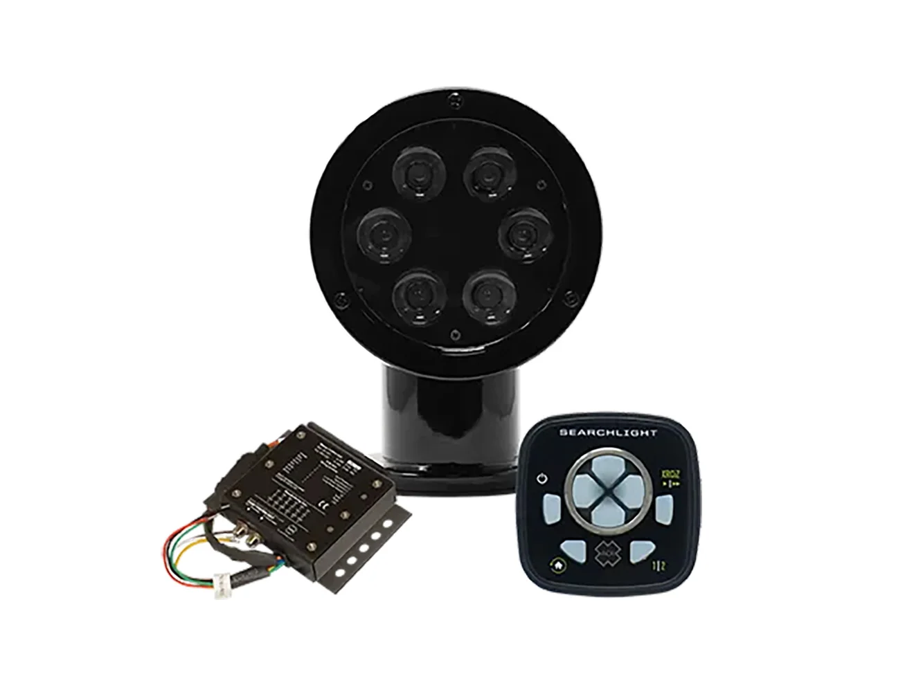 ACR RCL-50 LED Black Searchlight w/URP-103 Wired Point Pad & URC-104 Master Controller