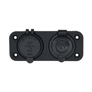 Bluewater Dual USB/USB-C 12V Combo Receptacle w/Plate
