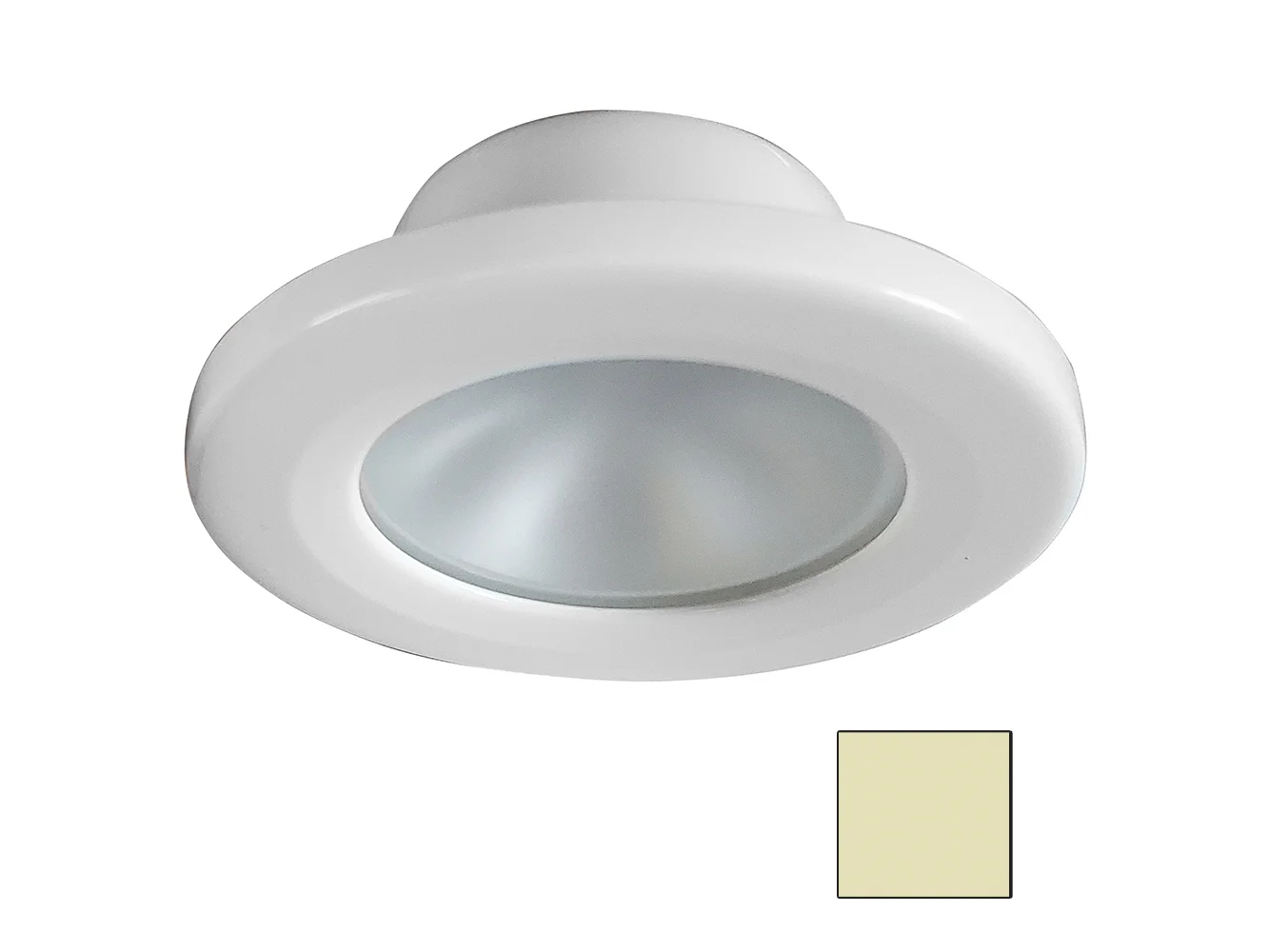 i2Systems Apeiron Screw Mount Light - Round - Warm White/White Finish