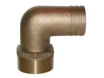 GROCO 4" NPT Bronze 90 Degree Pipe to Hose Fitting