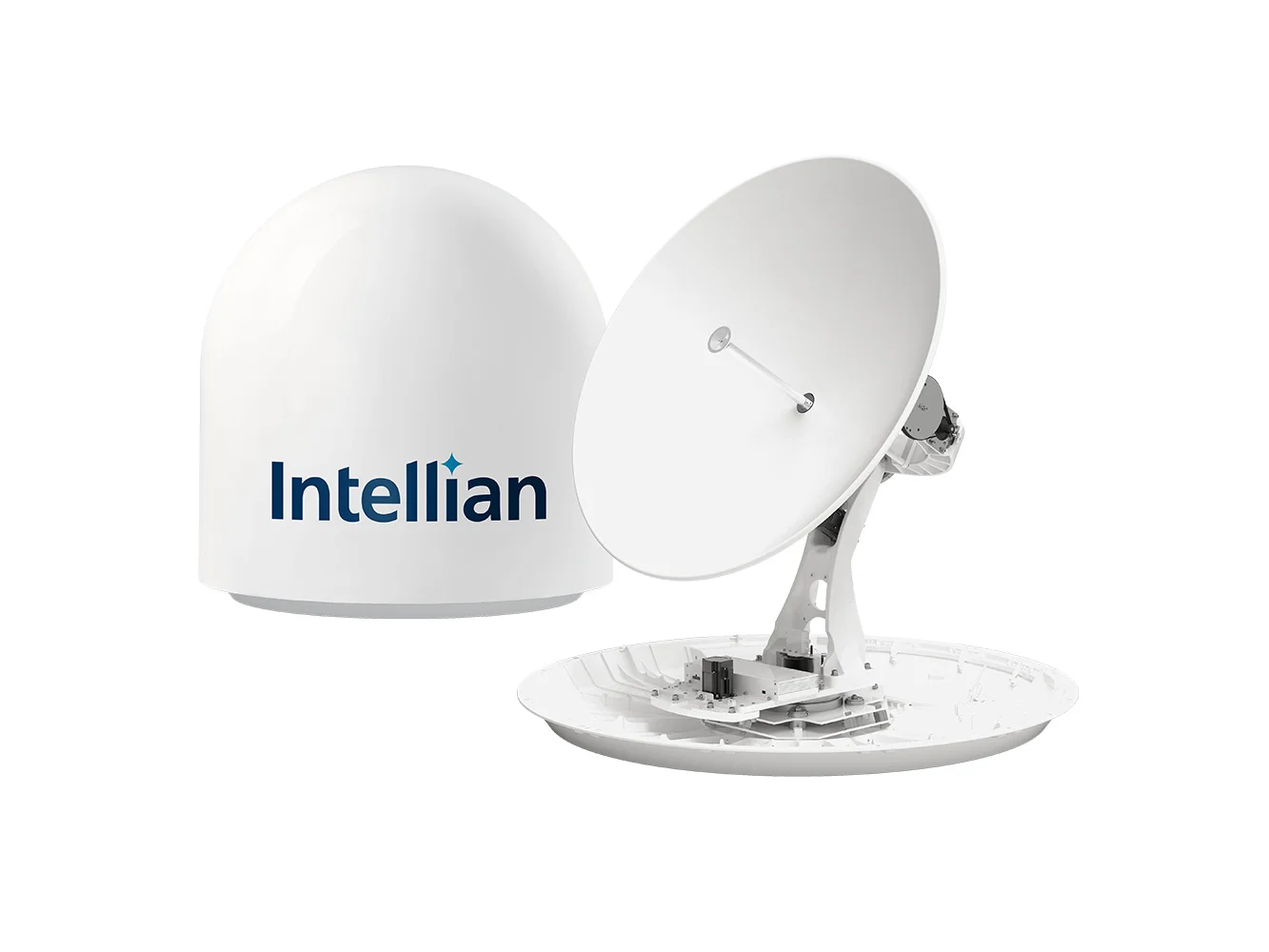 Intellian t100N 1M Maritime Global Satellite TV Antenna System In v100NX Matching Radome