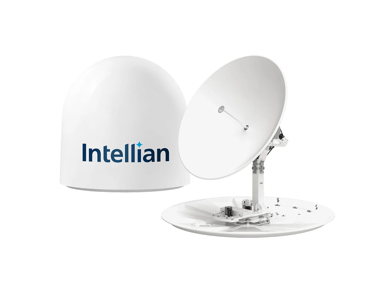 Intellian t130N 1.25M Maritime Global Satellite TV Antenna System in v130NX Matching Radome