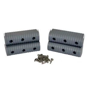 Caliber BunkWrap End Cap 2x6" Grey Accessory Kit w/Stainless Steel Hardware *4-Pack