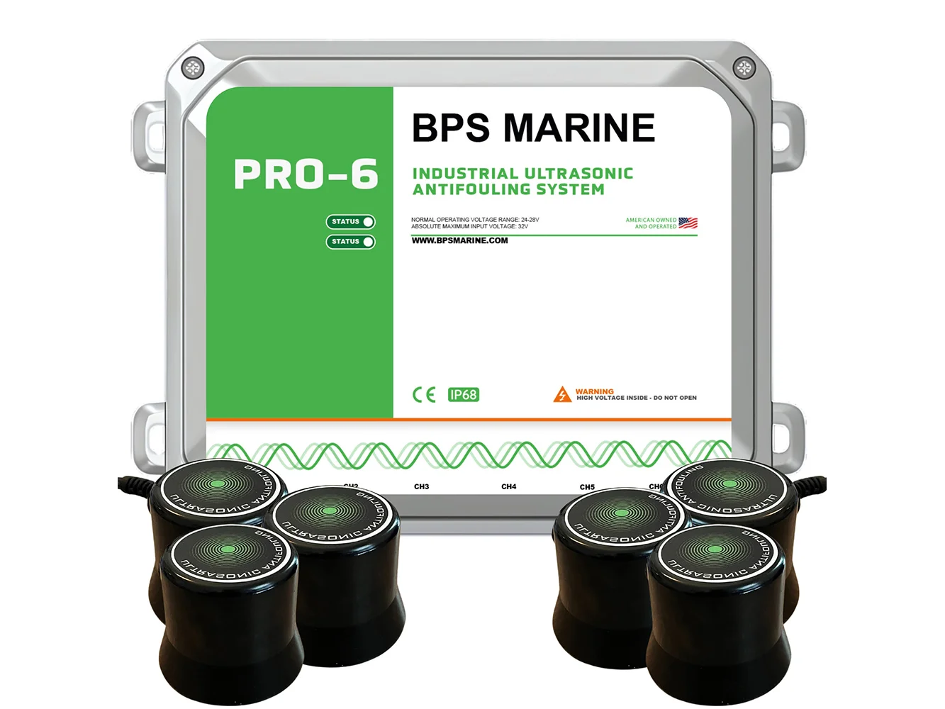 BPS Marine PRO-6 6-Transducer Ultrasonic Antifouling System - 24VDC