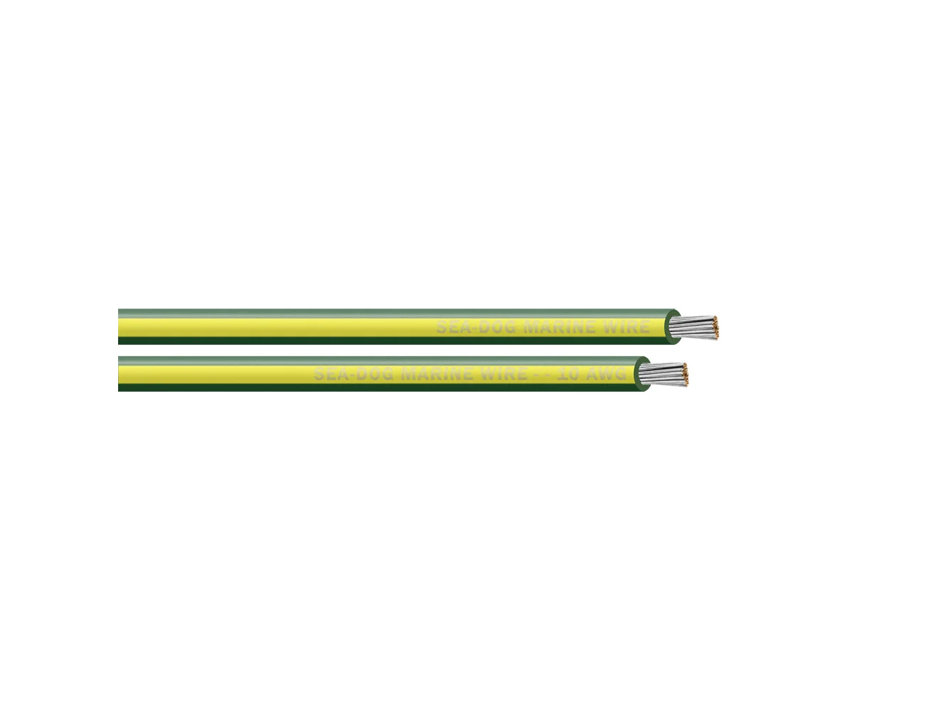 Sea-Dog 10 AWG Green/Yellow Stripe Primary Wire - 100'