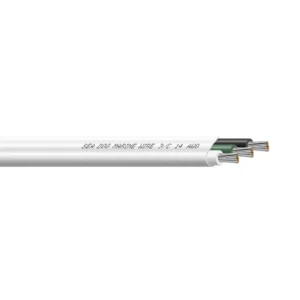 Sea-Dog 14/3 AWG Flat Triplex Wire - White/Green/Black - 100'