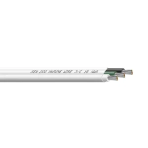 Sea-Dog 16/3 AWG Flat Triplex Wire - White/Green/Black - 100'