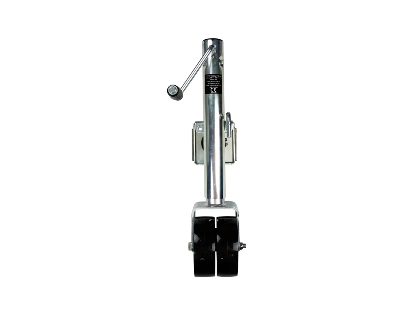 Powerwinch Utility Series Jack - 1500lb, Bolt-On, Double Wheel, Zinc