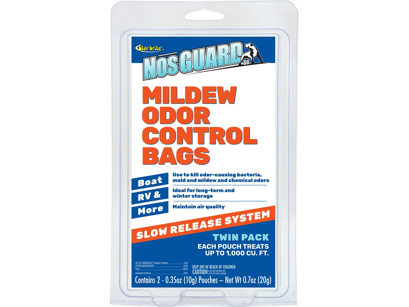 Star brite NosGUARD Mildew Odor Control Bags Slow Release System *2-Pack
