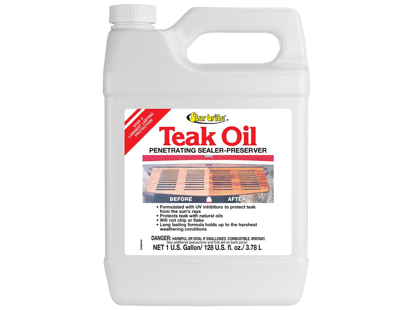 Star brite Teak Oil - Long Lasting, Penetrating, Sealer, & Preserver w/UV Inhibitors - 1 Gallon