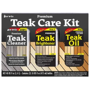 Star brite Premium Teak Care Kit - Step 1, Step 2, & Step 3 - 16 oz