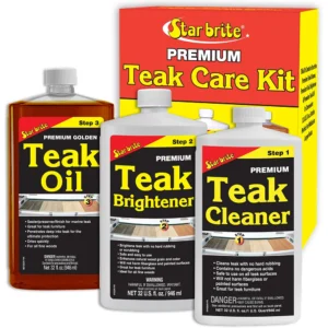 Star brite Premium Teak Care Kit - Step 1, Step 2, & Step 3 - 32 oz