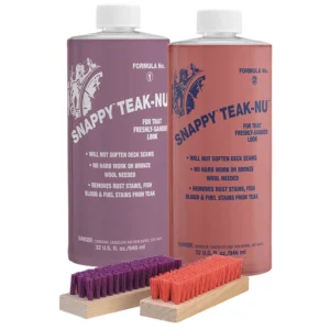 Snappy Teak-Nu Kit - 32 oz w/Formula No. 1 - 32 oz, Formula No. 2 - 32 oz, & Bristle Brush