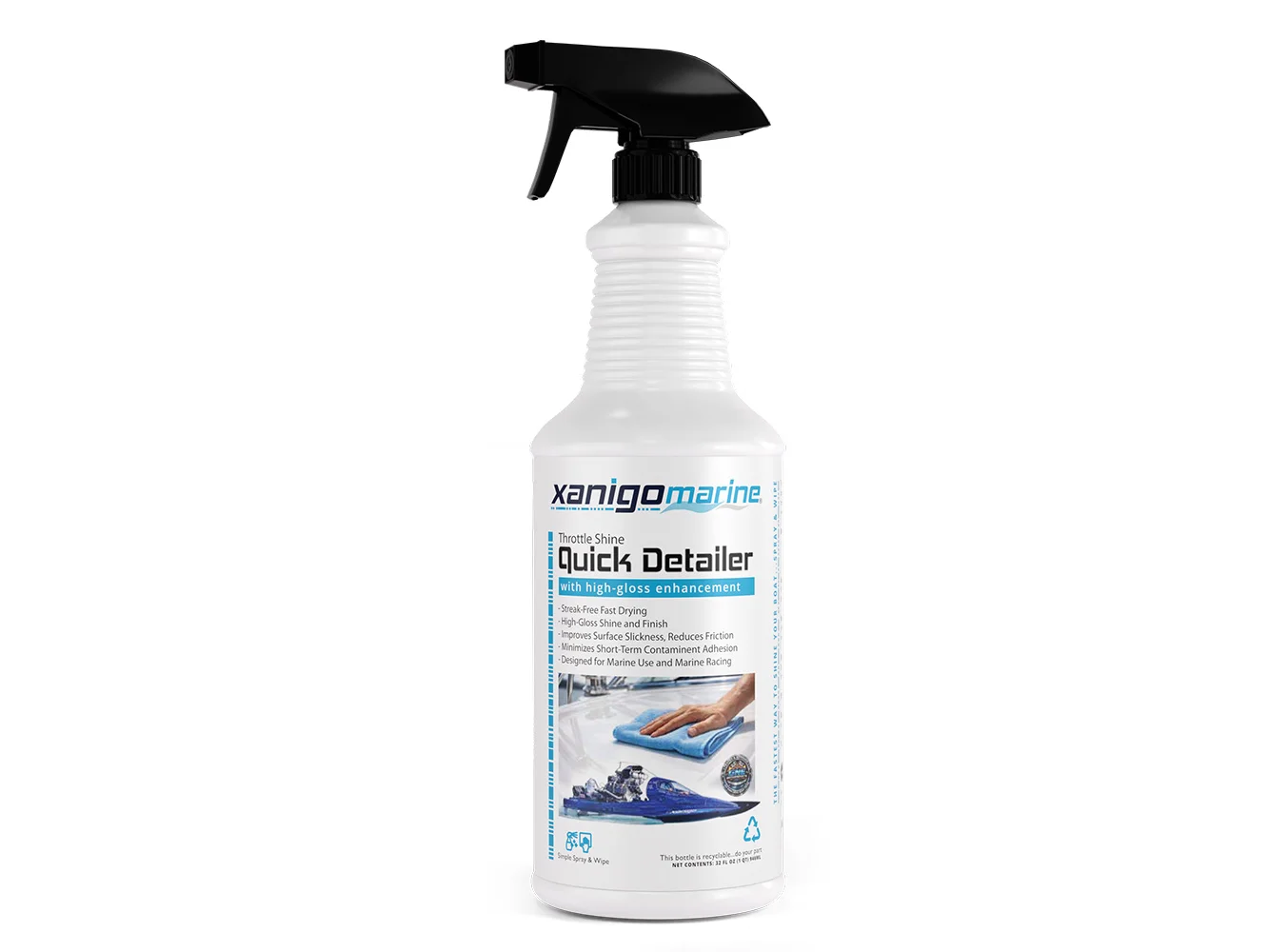 Xanigo Marine Throttle Shine Marine Quick Detailer - 32oz