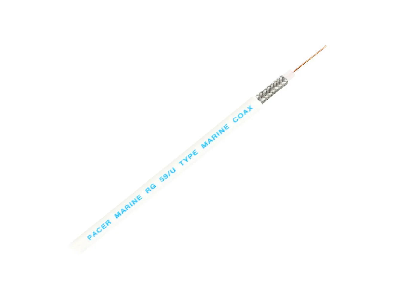 Pacer RG59UW Coax Cable - White - 150'